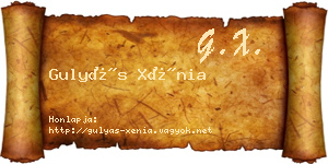 Gulyás Xénia névjegykártya