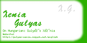 xenia gulyas business card